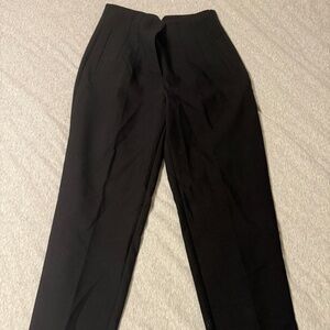 Zara Women's Pants - USA Size M - Black Straight Leg Cropped